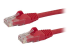 StarTech.com 10m CAT6 Ethernet Cable, 10 Gigabit Snagless RJ45 650MHz 100W PoE Patch Cord, CAT 6 10GbE UTP Network Cable w/Strain Relief, Red, Wiring is UL Certified/TIA - Höger vinkel
