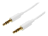 StarTech.com 2m White Slim 3.5mm Stereo Audio Cable - Höger vinkel