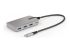 StarTech.com 4-Port USB-C Hub with USB-C DP Alt Mode Video Output 4K 60Hz, 3x USB-A, 1x USB-C, 100W Power Delivery Pass-Through, USB 3.2 Gen 2 (10Gbps), Portable USB Type-C to USB Type-A/C - Vänster vinkel